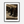 A framed art print featuring a photograph of black leather cowboy boots and a matching cowboy hat resting on weathered wooden planks, with dramatic diagonal shadows. The print is matted with a white border and enclosed in a slim black frame, set against a light gray background.